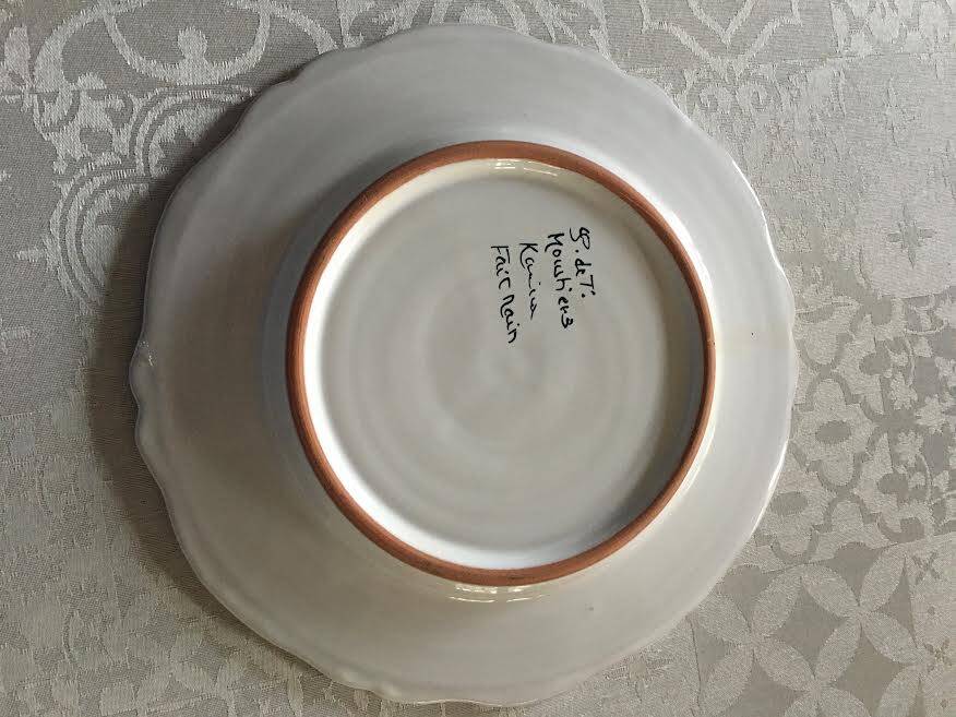 Moustier sainte marie manufacture plate
