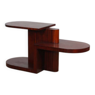 Table basse moderniste en acajou des années 1930