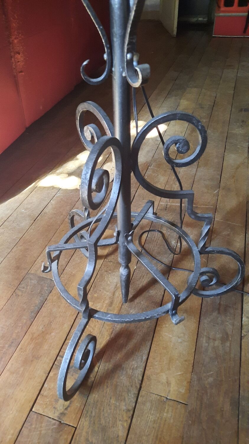 Wrought iron floor lamp