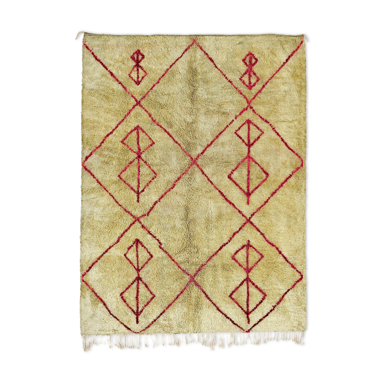 Modern Moroccan carpet green contemporary art 150x180cm