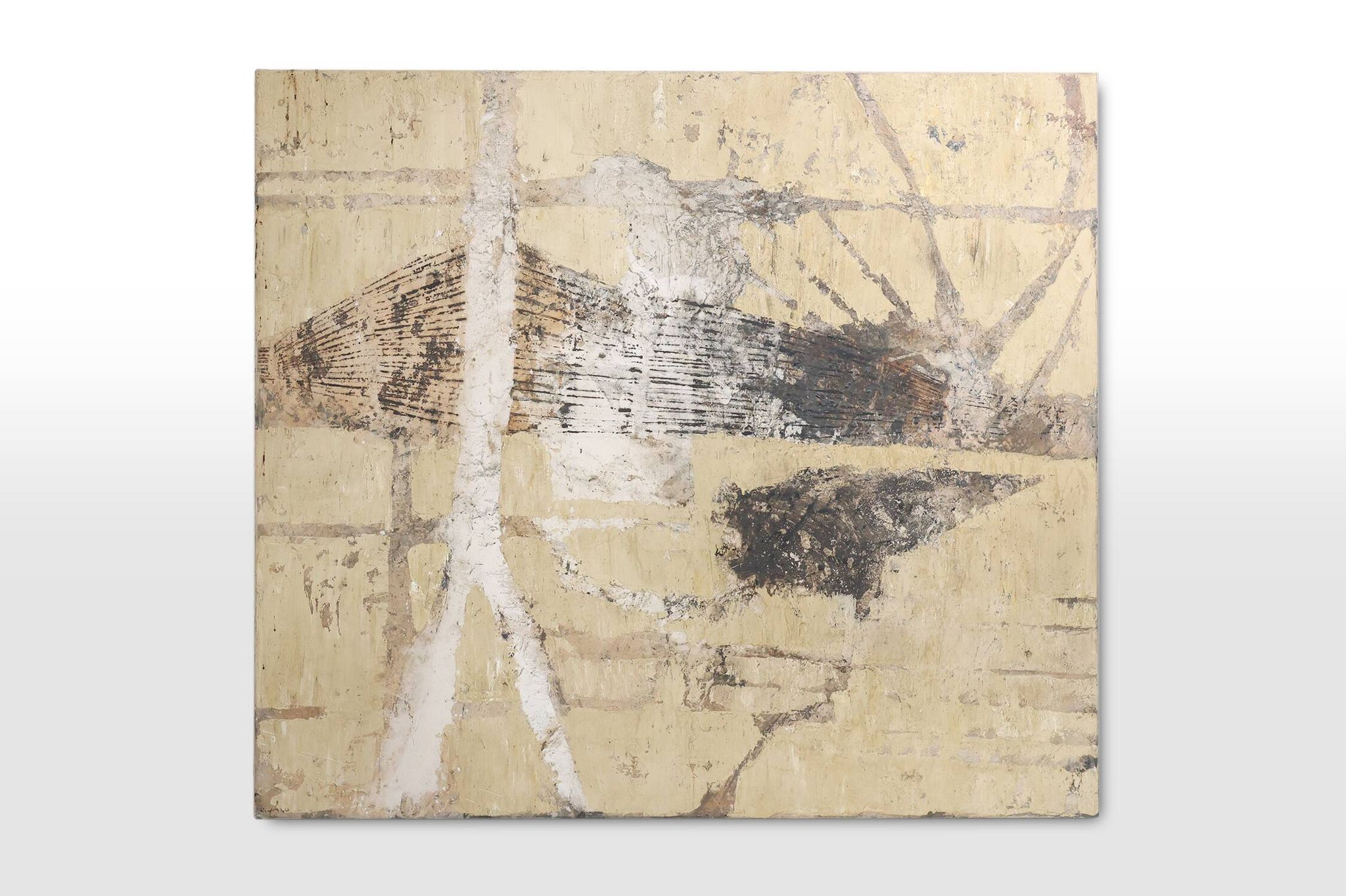 Ensemble de 2 peintures abstraites intitulées « Fyrhat » de l'artiste belge Nico de G