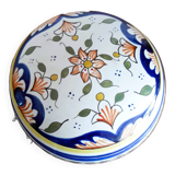 Hand-decorated earthenware candy dish "Old Rouen"