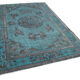 Hand-knotted contemporary oriental 1980s 200 cm x 291 cm blue carpet