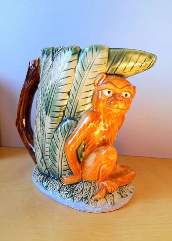 Monkey slipware jug