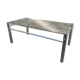 VINTAGE 1970 RECTANGULAR COFFEE TABLE WITH FLAT CHROME TUBULAR LEGS