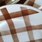 6 assiettes à dessert Moulin des Loups vintage  Ecossais