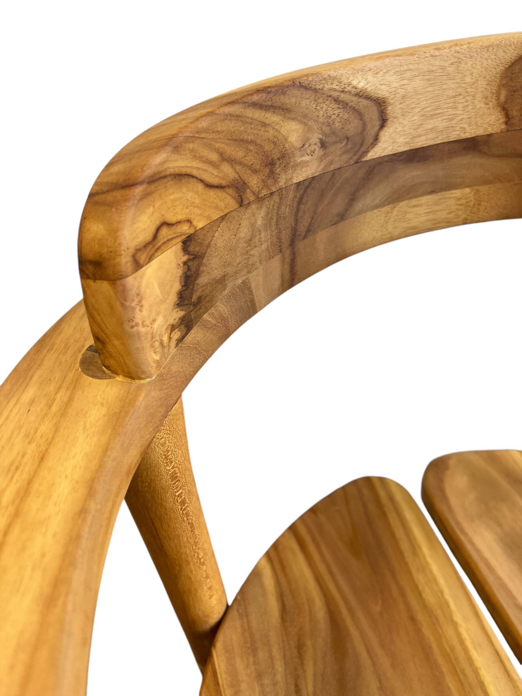 Brutalist teak chair