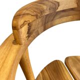 Chaise brutalist en teck