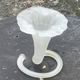 Corolla vase in antique frosted glass
