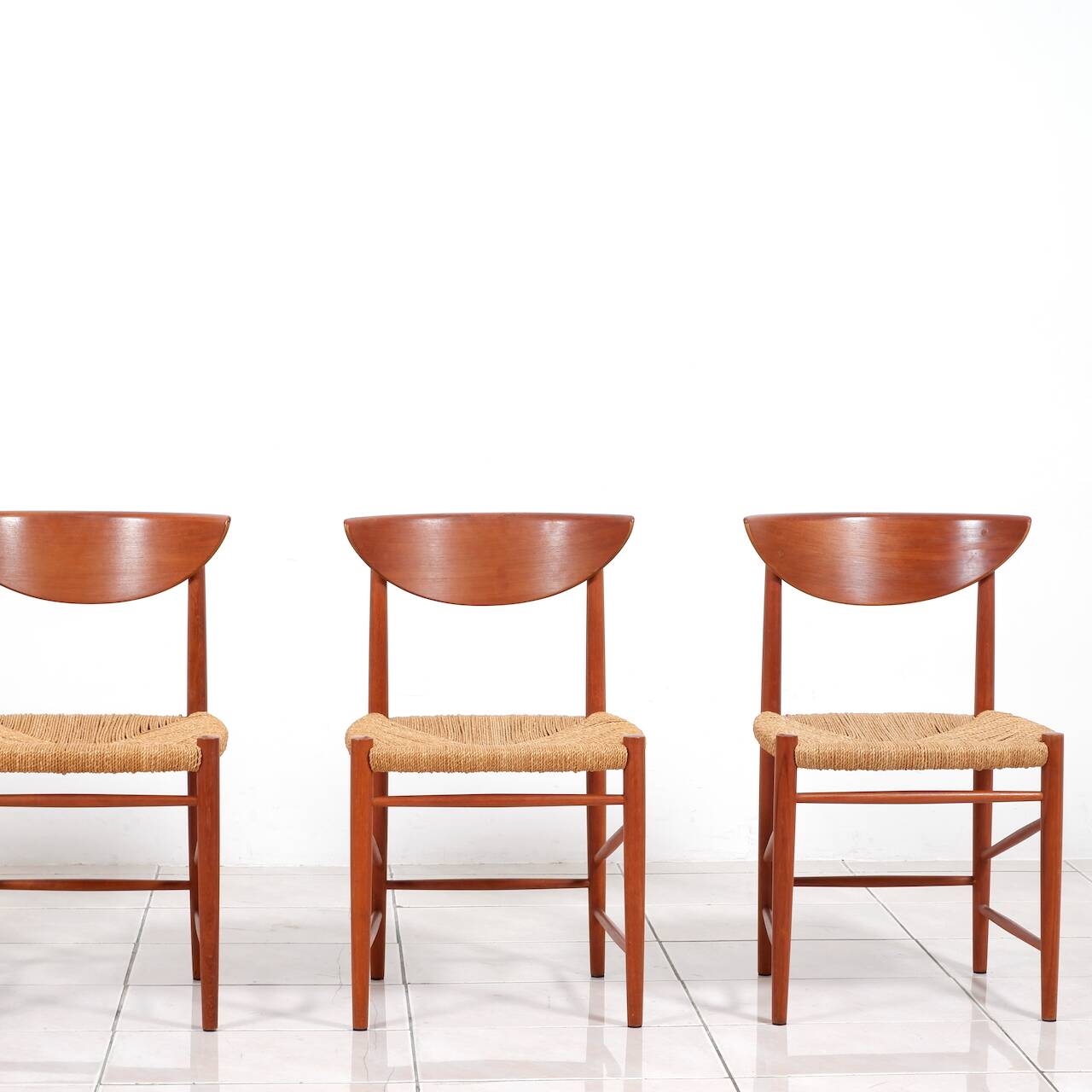Ensemble de 4 chaises à repas en teck par Peter Hvidt & Orla Molgaard-Nielsen