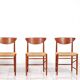 Ensemble de 4 chaises à repas en teck par Peter Hvidt & Orla Molgaard-Nielsen