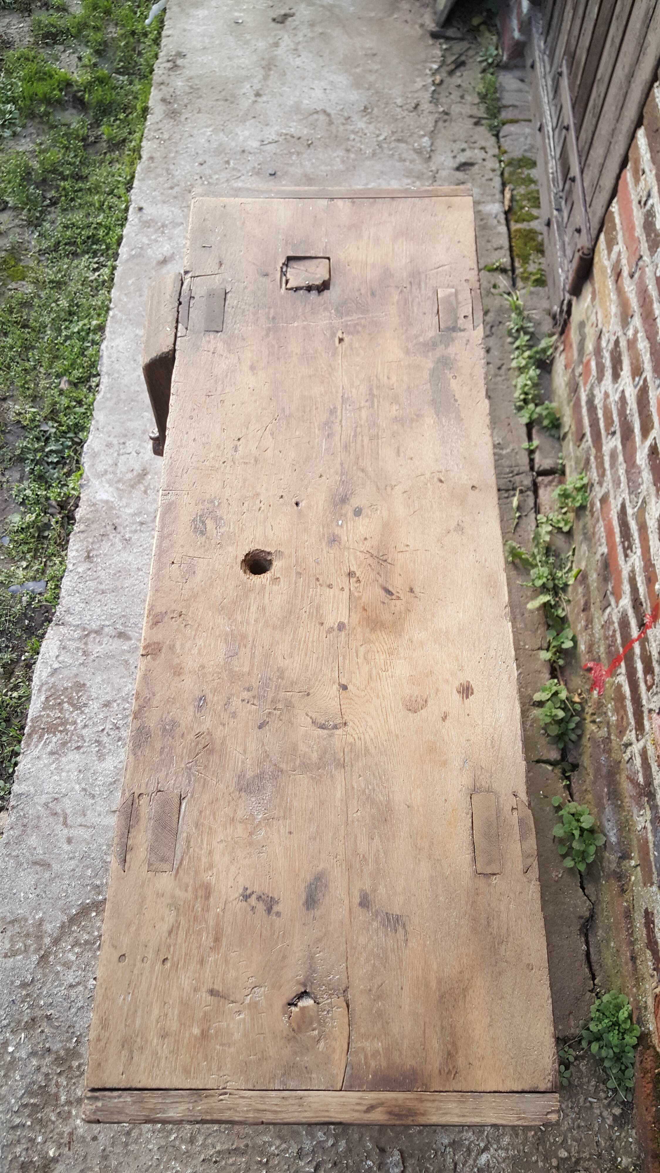 Small built old wooden 1950 IDEAL entrance console