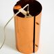 Two 50s tube pendant lamps consisting of two screwed-together copper bowls