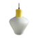 white and yellow vintage textured glass pendant lamp 50s