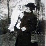 Photographie ancienne originale, mère et bébé,Ternes,1938
