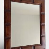 Mid-Century Spanish Oak Wall Mirror– Castilian Style, 1950s