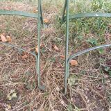 Antique folding garden chairs with wooden slats