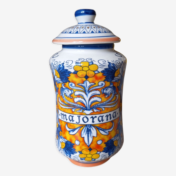 Pot apothicaire pharmacie majorana    porcelaine art collection tognana