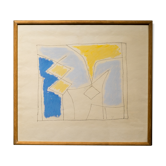 Composition abstraite René Richetin mouvement Cobra