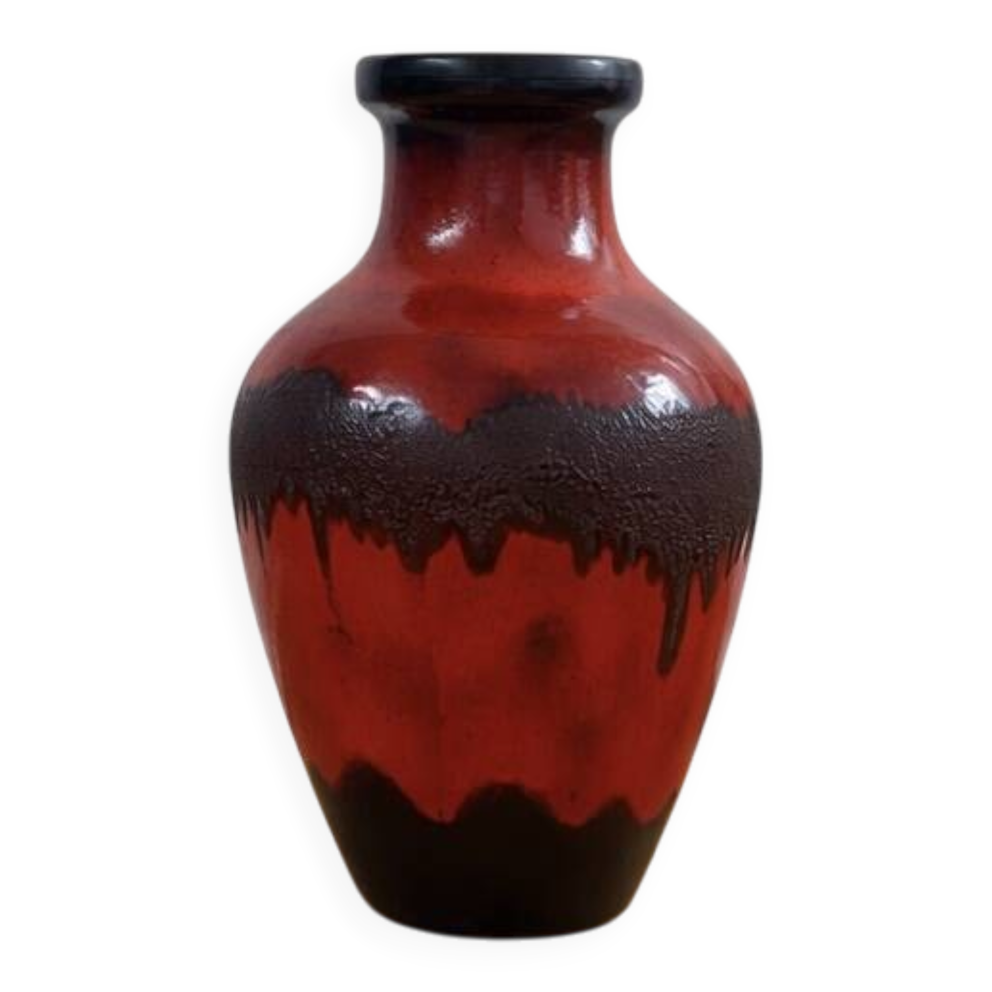 Large Fat Lava vase from West Germany, vintage.