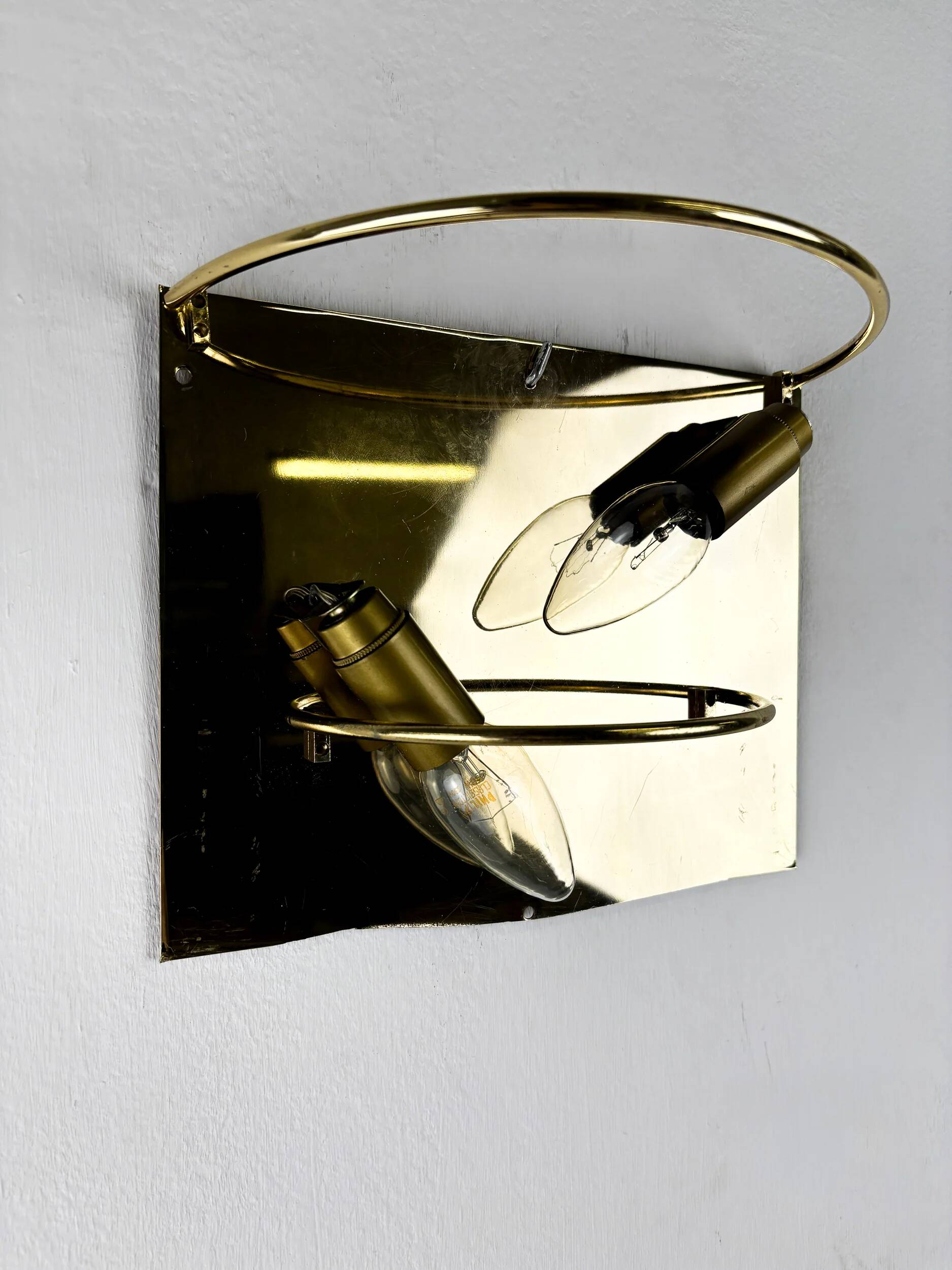 2-tier Venini tubular wall sconce, hand-blown Murano glass, Italy, 1970s