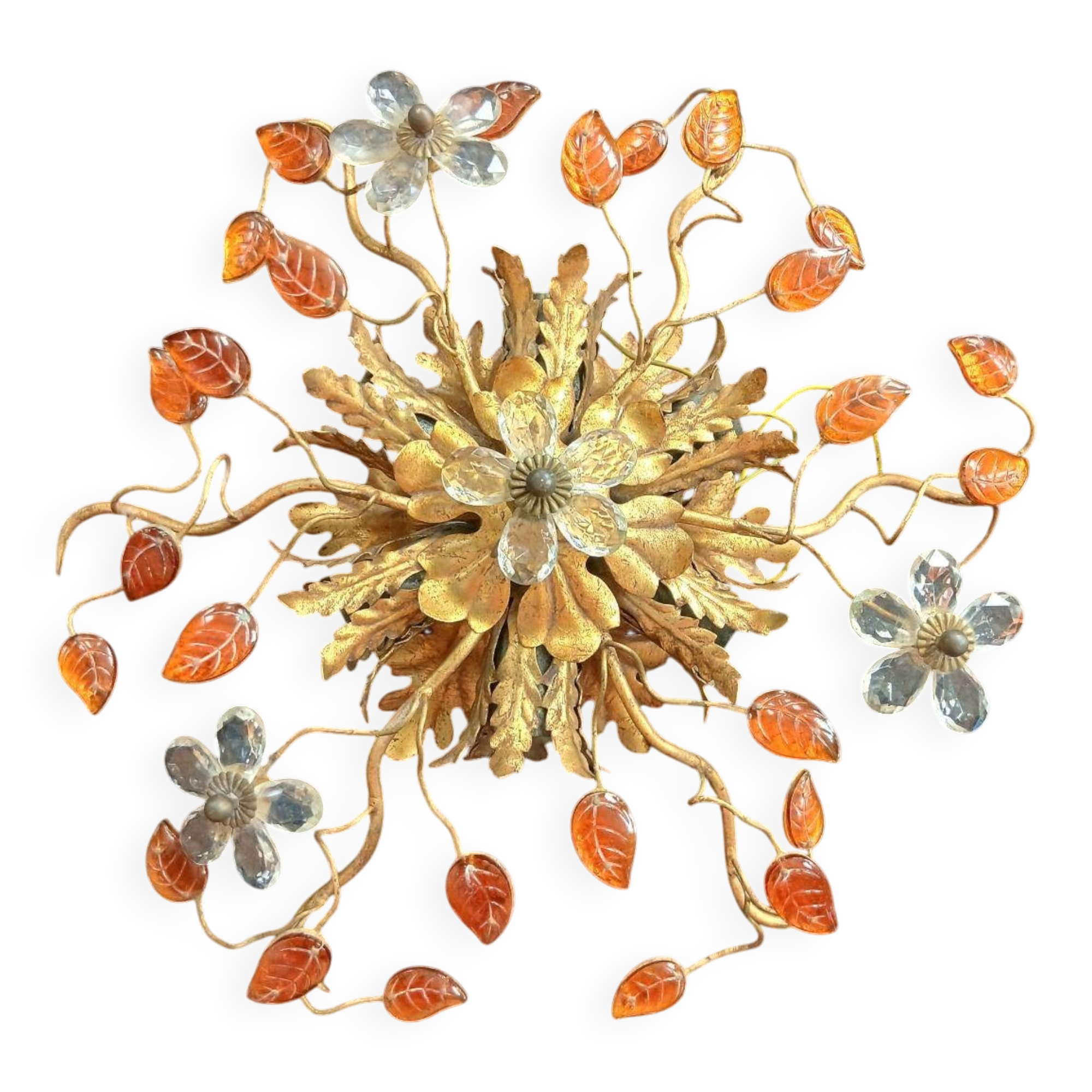 Florentine Ceiling Light Fixture Banci Firenze 1970s Maison Bagues Design it