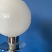 Lampe vintage en céramique craquelée émaillée bleu turquoise – base ch