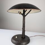 Hammered Copper Sculptural Lamp in the Shape of a Tree, Mid-Century Modern