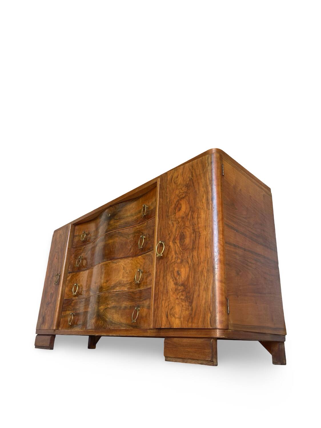 Italian Art deco walnut sideboard