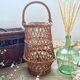 Panier en osier vintage pour fleurs