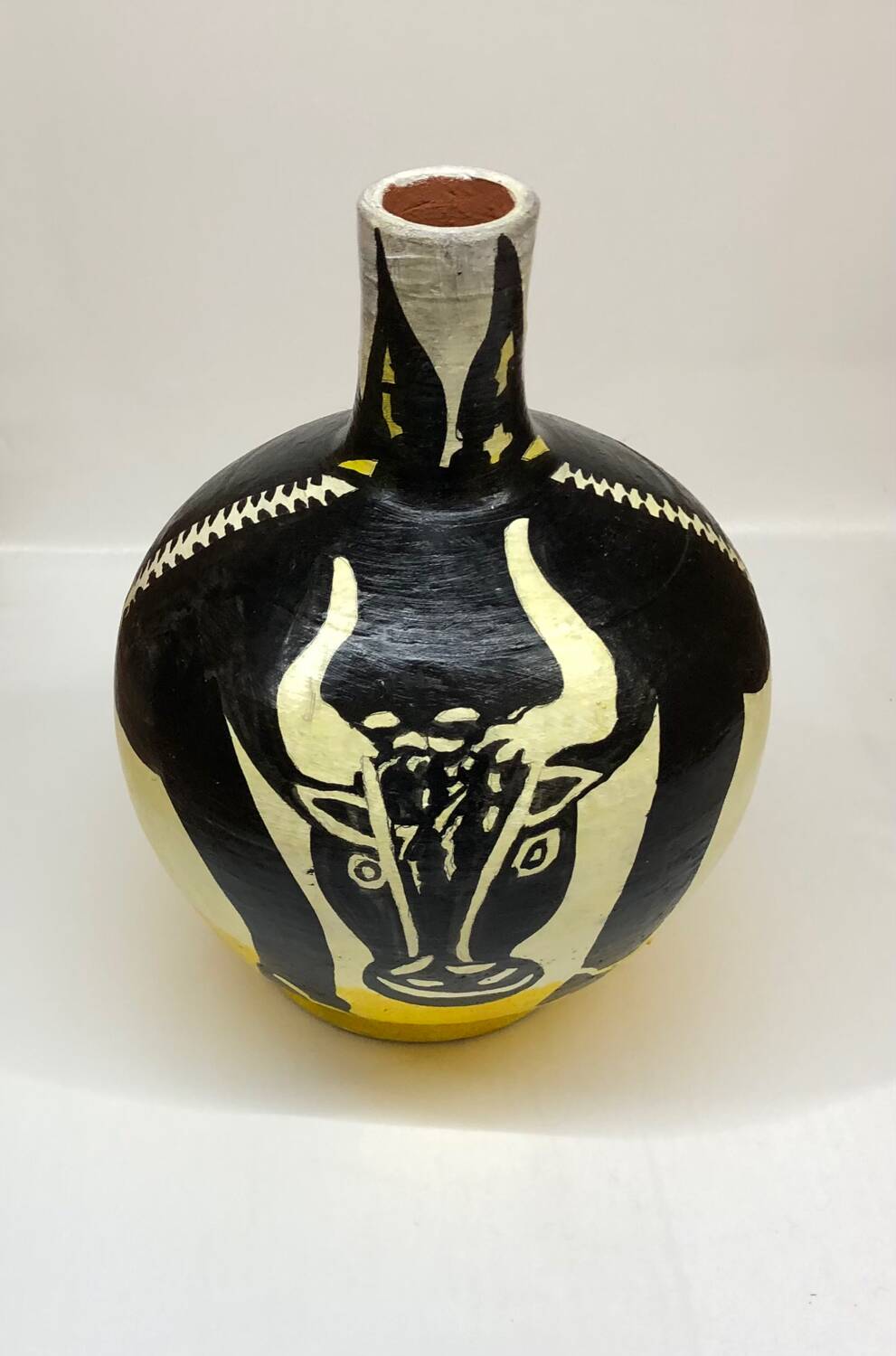 Picasso-inspired bull vase