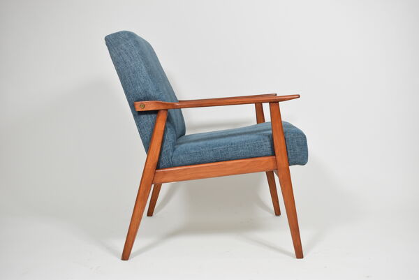 Fauteuil original « Snieżnik » années 1960, bleu