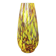 Vase conique verre de Murano moucheté jaune 1970