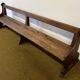 Monumental church bench with solid wood back, 19th century around 1800