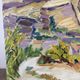 Gordes, village in the Luberon, oil on canvas signed Gisèle Renaut