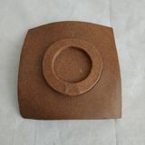 Two terracotta bowls with ethnic decoration and vintage signature.