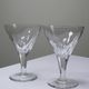 Antique service of 6 cut crystal glasses attributed to Moser, Bohemia.