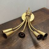 Five-branch wall sconce in brass, 1950s.