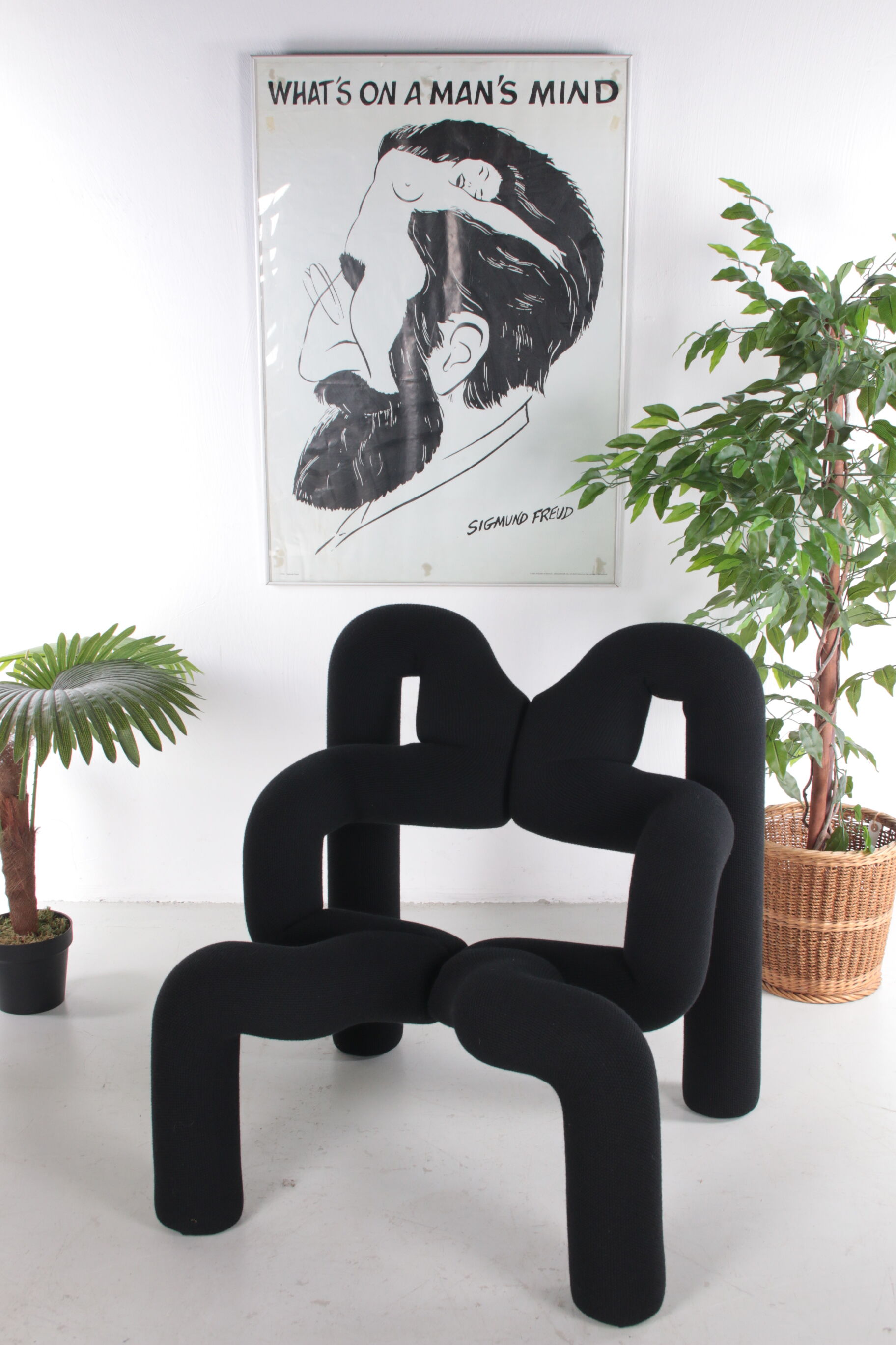 Vintage black Terje Ekstrøm Ekstrem armchair Stokke Varier