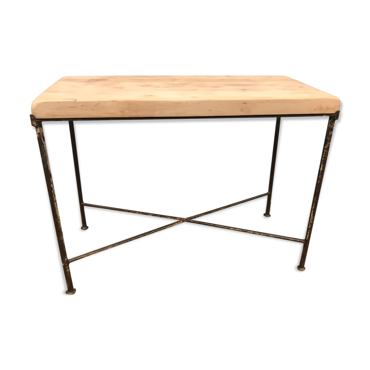 Table serves steel and beech office