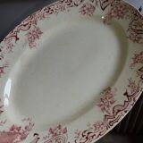 Plat ovale terre de fer rose S.F.G.B.N.G.R modèle Neuilly