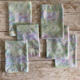 Lot de 10 serviettes pastelles APAC 80's - 43x43 cm - polycoton