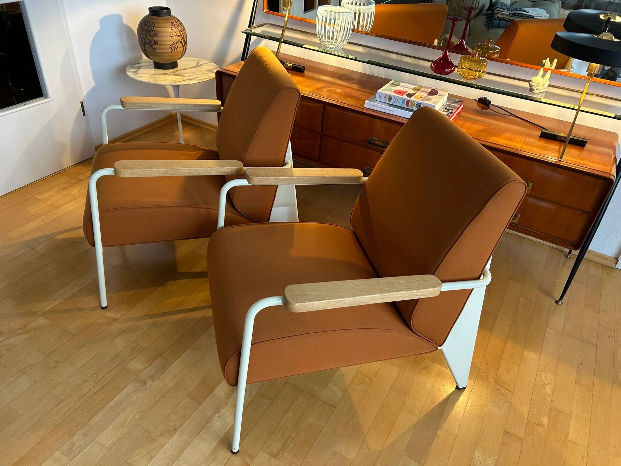 Armchair designed by Jean Prouvé in 1939, by Vitra, Switzerland.