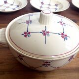 Soup plates and tureen Badonviller model Normandy circa 1940