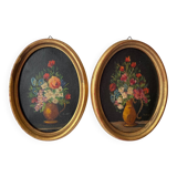 Duo of paintings "bouquet of flowers"