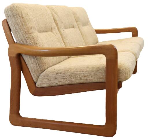 Holstebro deense vintage teak bank 'Karstoff'