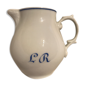 Small monogrammed milk jar