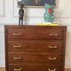 Commode en bois massif vintage années 60