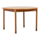 Italian mid-century round extension teak table with brass details, 1960s