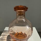 Pink glass liqueur decanter